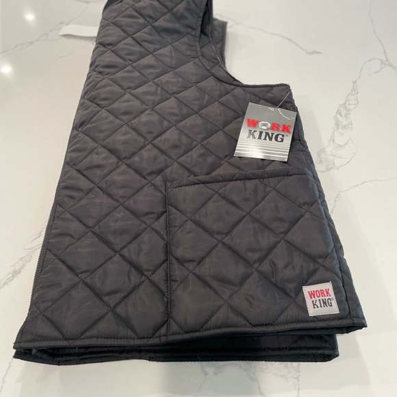 Work King Quilted Vest Noir Black Size 3XL NWT - Picture 6 of 6